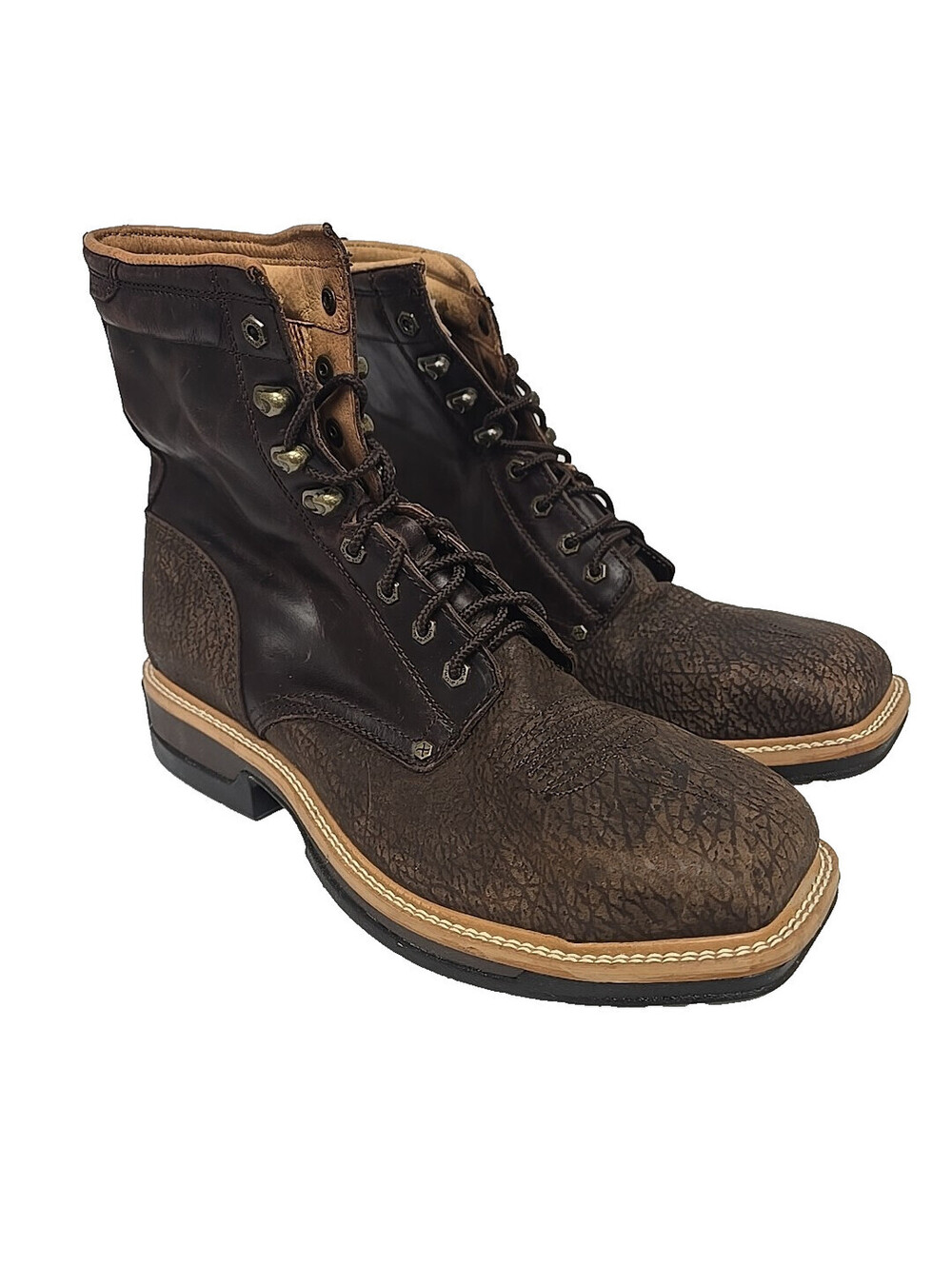 Twisted X Men's MLCAL01 Lacer Alloy Toe Square Toe Work Boot Brown Size 10.5D
